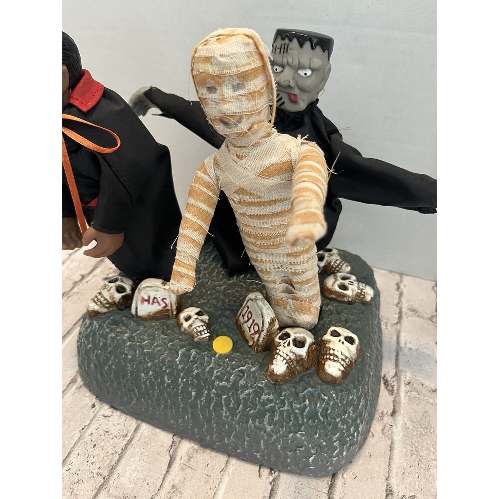 Original 1997 Gemmy Monster Mash Trio Animated Halloween Prop Decoration Works - Picture 6 of 10